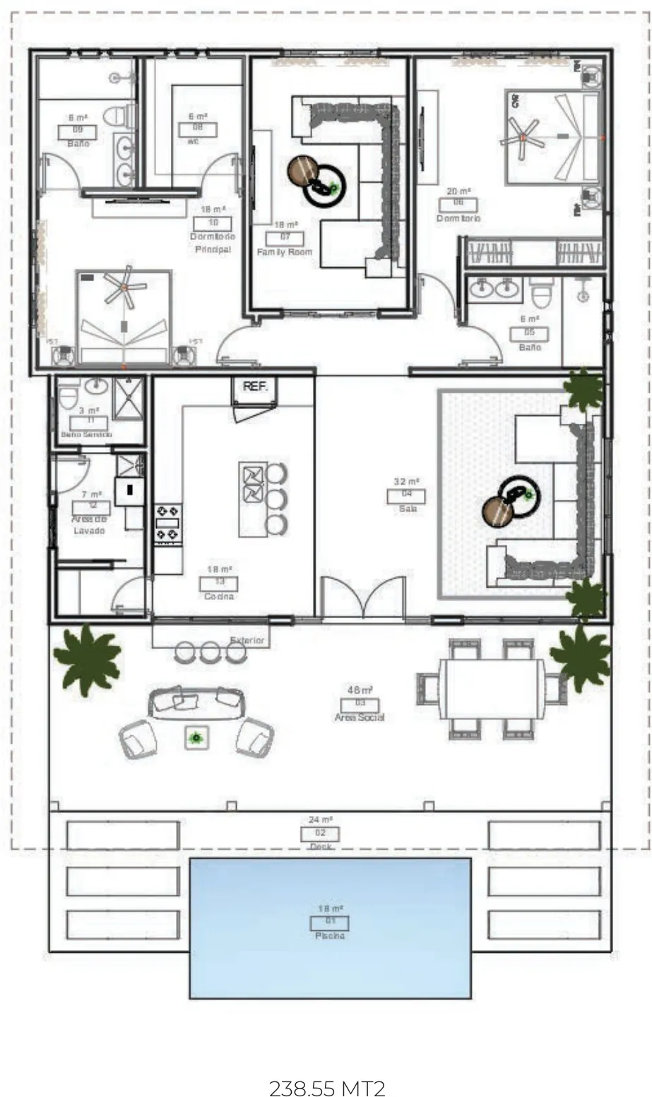 Floor plan Villa Tipo A